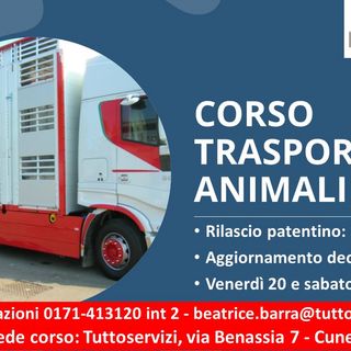 Iscriviti al corso &quot;Conducenti trasporto animali vivi&quot;