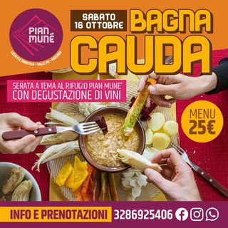 Serata a Tema, la bagna caöda regina della tavola a Pian Munè di Paesana