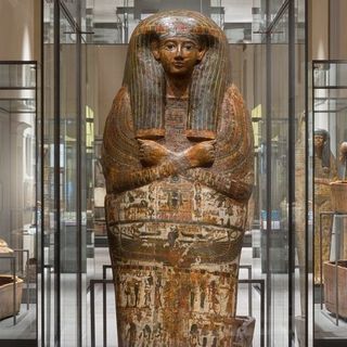 Mummie all'interno del museo Egizio di Torino