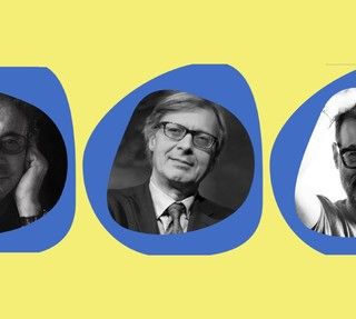 Nel collage fotografico, da sinistra a destra: Armando Milani, Vittorio Sgarbi e Luca Beatrice