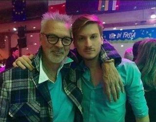 Tacconi abbracciato al figlio Andrea