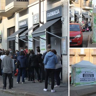 Green Pass obbligatorio al lavoro, a Torino farmacie prese d’assalto per i tamponi [FOTO]
