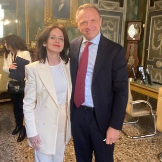 Federica Barbero col ministro all'Agricoltura Francesco Lollobrigida