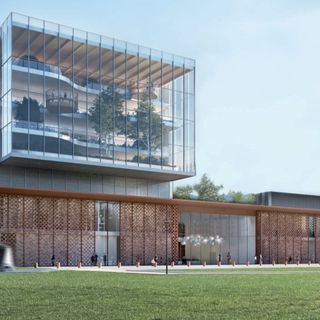 Un rendering del futuro ospedale di Cambiano