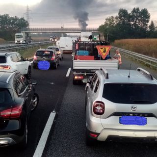 Autostrada bloccata in coda