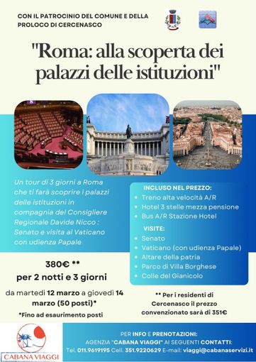 Viaggio a Roma: ‘Alla scoperta dei palazzi delle istituzioni’ Viaggio a Roma: ‘Alla scoperta dei palazzi delle istituzioni’