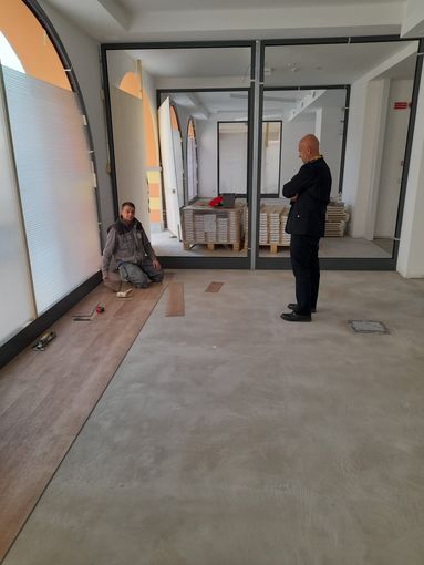 I lavori per la nuova biblioteca I lavori per la nuova biblioteca