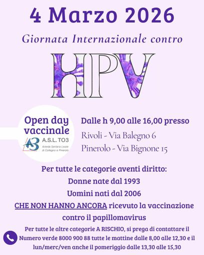 La locandina delle iniziative organizzate dall'Asl To3