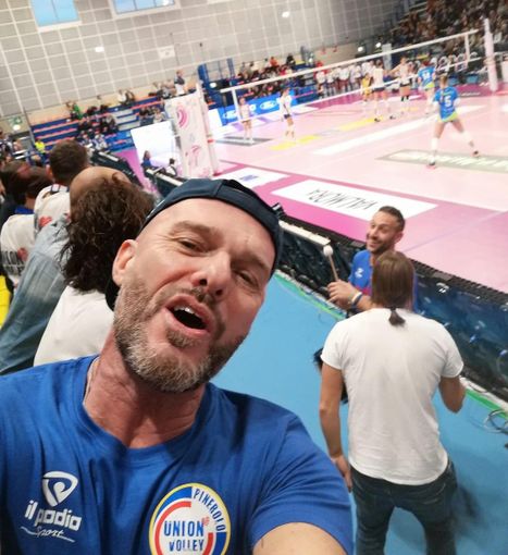 Fabio Badino al Pala Bus Company con i Pinerolo Boys
