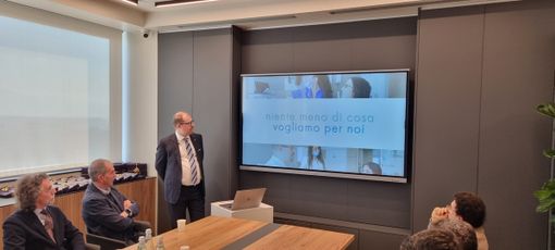 Il professor Mario R. Cappellin durante l’inaugurazione della nuova sede Il professor Mario R. Cappellin durante l’inaugurazione della nuova sede