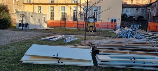 Il cantiere a Vigone Il cantiere a Vigone