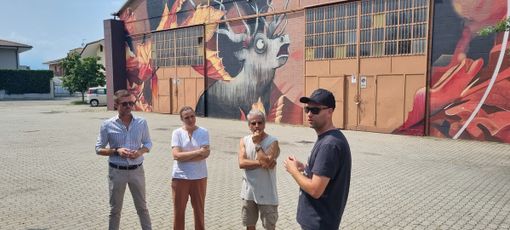 L’inaugurazione con Fabio Petani, a sinistra