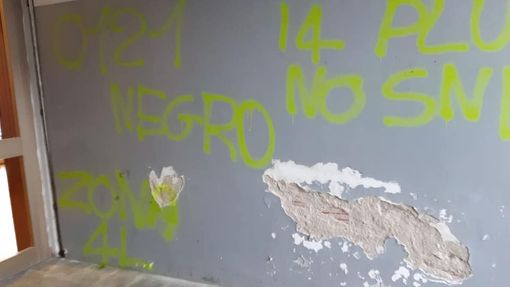 Scritte sui muri Villar Perosa gennaio 2021