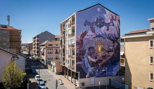 Nichelino dedica un murale al gioiello del territorio: la Palazzina di Stupinigi