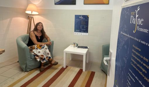 Francesca Gardiol nei locali di Rete Dafne