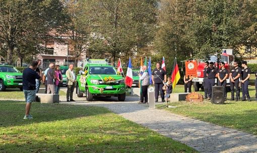 L’inaugurazione del nuovo mezzo, sabato scorso a Villar Perosa