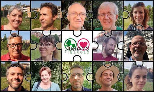 I componenti che portano avanti il progetto ‘Alberiamo Pinerolo’