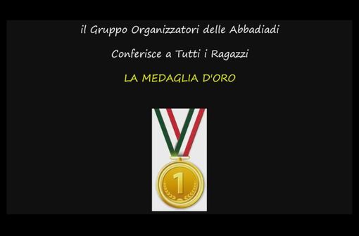 Rinviate le Abbadiadi, ma tutti i ragazzi vincono la medaglia d’oro