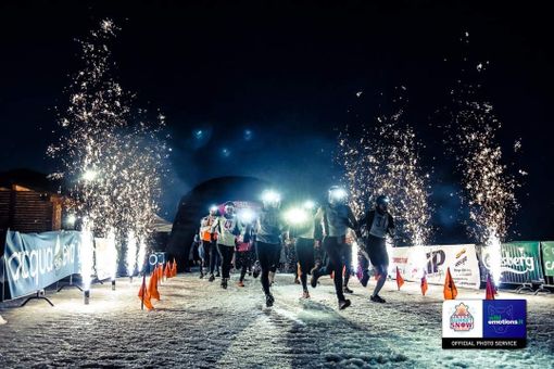 Running Sunset Snow a Pian Munè di Paesana