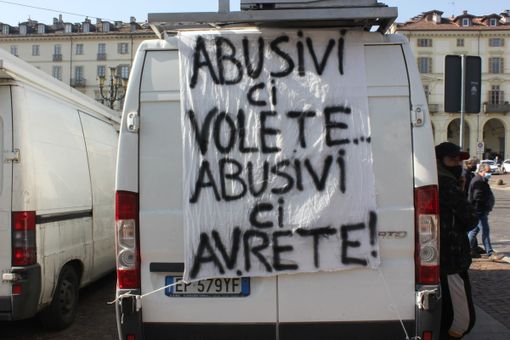 La protesta degli ambulanti