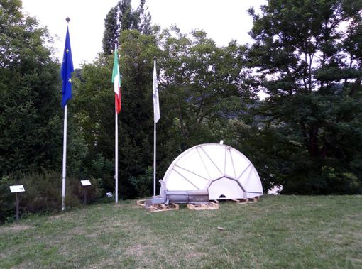La nuova antenna da installare all'osservatorio astronomico di Luserna San Giovanni