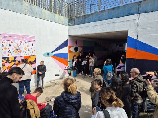 L’evento di inaugurazione del murale