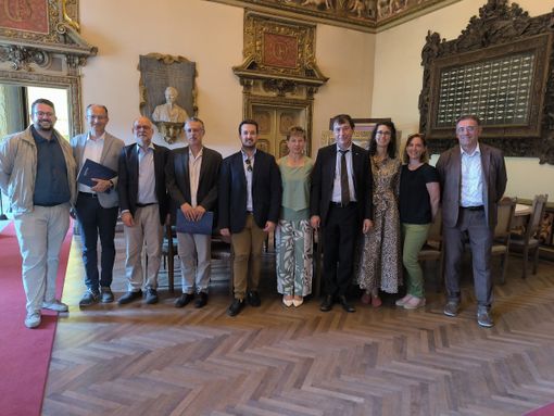 I protagonisti dopo la firma del protocollo I protagonisti dopo la firma del protocollo