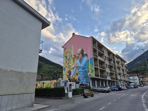 Il murale che verrà inaugurato domani