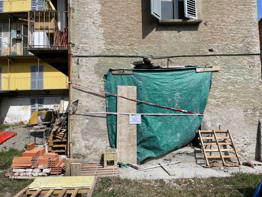 Il cantiere sequestrato