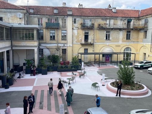 Il nuovo aspetto del cortile, visto dall’alto Il nuovo aspetto del cortile, visto dall’alto