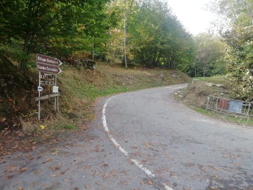 La strada della Comba Carbonieri La strada della Comba Carbonieri