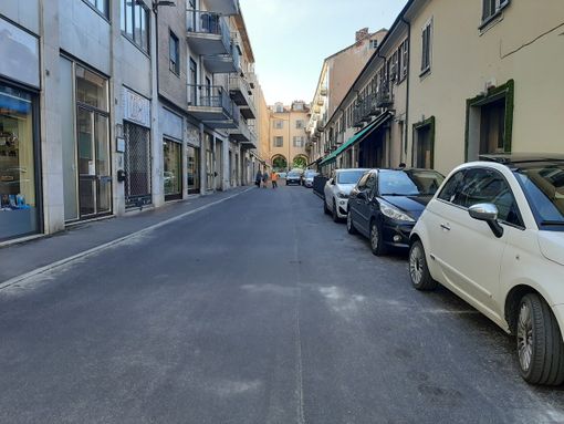 Primo tratto di via Virginio a Pinerolo