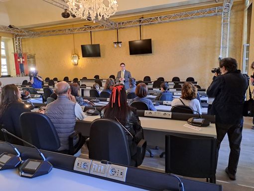 25 Aprile, Davide Nicco accoglie i cittadini in visita a Palazzo Lascaris