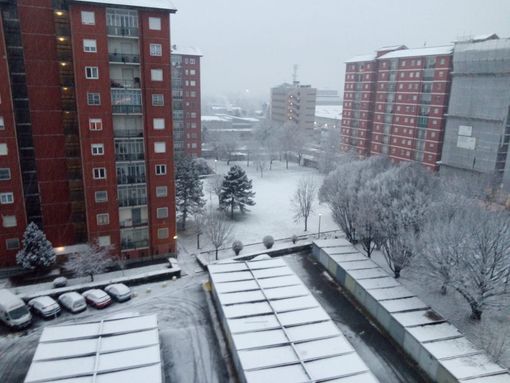 La nevicata prima dell'alba a Torino