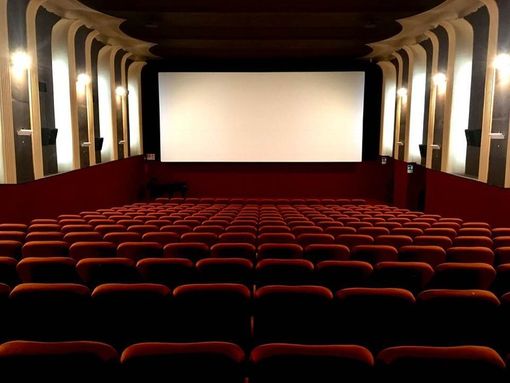 Sala cinematografica - immagine d'archivio Sala cinematografica - immagine d'archivio