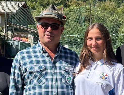 Alice Bollati con suo papà Massimo