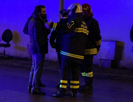 pompieri in azione a Moncalieri