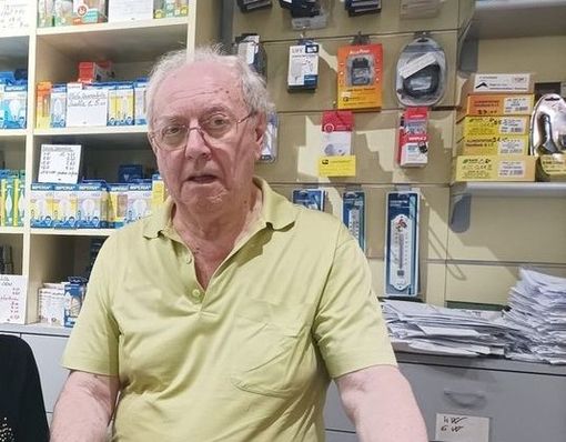 Vittorio Cazzadori nel suo negozio Vittorio Cazzadori nel suo negozio