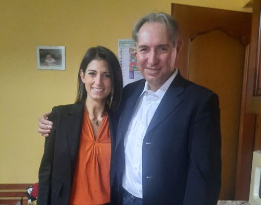 Fabrizio Schiavo con Virginia Raggi Fabrizio Schiavo con Virginia Raggi