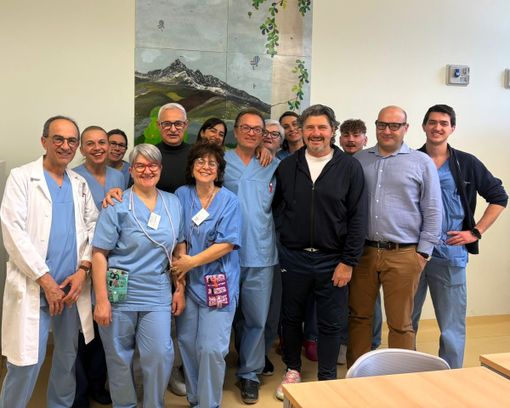 Ceravolo e Padovano con il personale dell’Asl To3 Ceravolo e Padovano con il personale dell’Asl To3