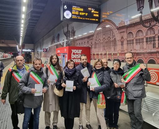 La delegazione all’arrivo La delegazione all’arrivo