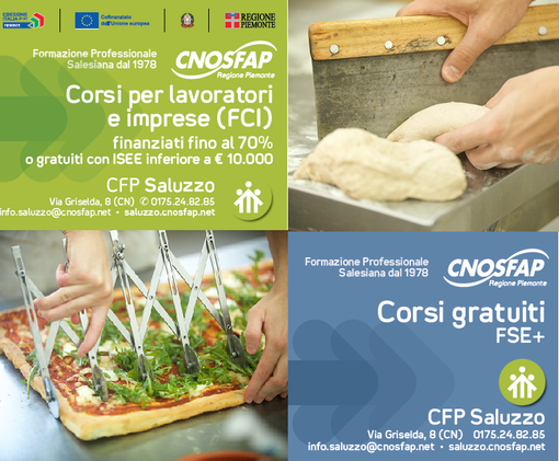 Iscrizioni aperte ai corsi di qualifica, riqualifica e aggiornamento per adulti occupati presso la sede di Saluzzo di Cnos-Fap