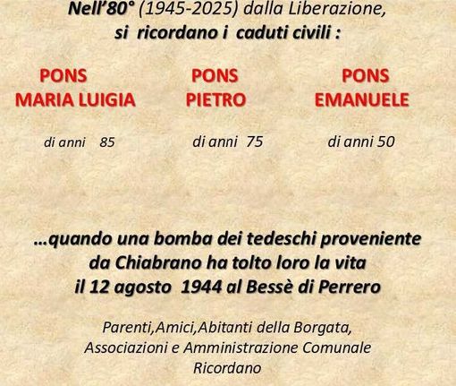 Un dettaglio della targa che verrà posta a Bessè Un dettaglio della targa che verrà posta a Bessè