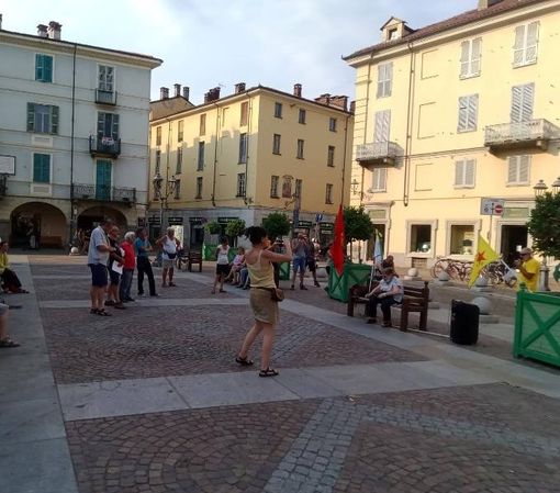 Un momento del presidio di luglio Un momento del presidio di luglio