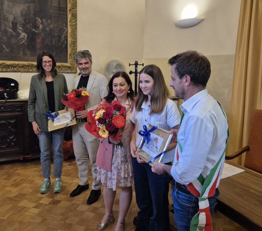 La premiazione in Comune La premiazione in Comune