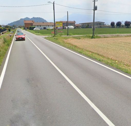 Un tratto della 589 dove si è tenuto uno degli incidenti di ieri