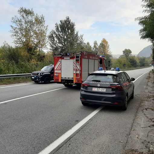 Scontro tra auto e bicicletta a Inverso Pinasca