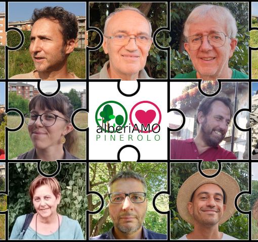 I componenti che portano avanti il progetto ‘Alberiamo Pinerolo’