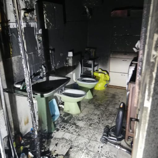 Bibiana incendio bagno