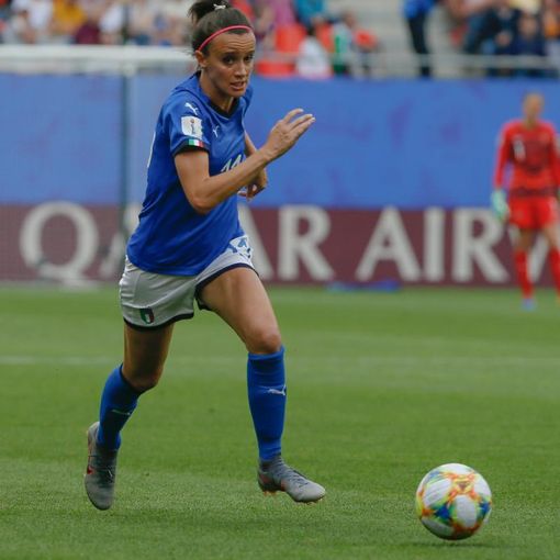 Barbara Bonansea con la maglia azzurra